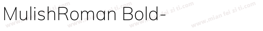 MulishRoman Bold字体转换